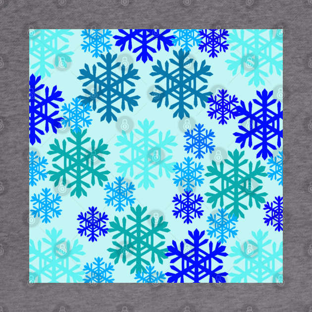 blue snowflakes pattern christmas background by Artistic_st